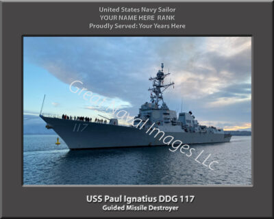 USS Paul Ignatius DDG 117 Personalized Navy Ship Photo