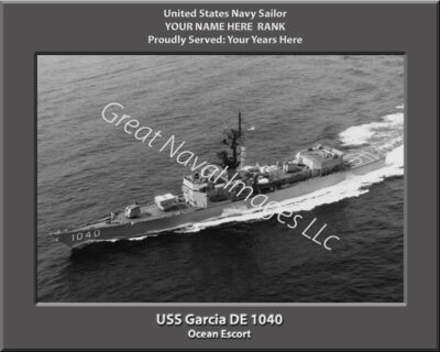 USS Garcia DE 1040 Personalized Navy Ship Photo