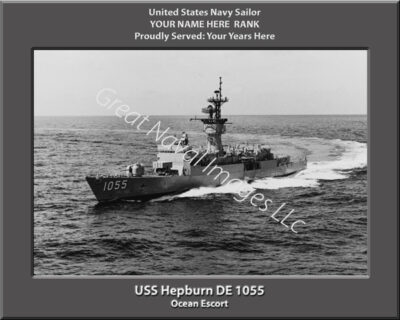 USS Hepburn DE 1055 Personalized Navy Ship Photo