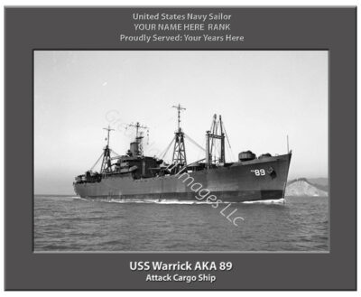 USS Warrick AKA 89 Personalized Navy Ship Photo
