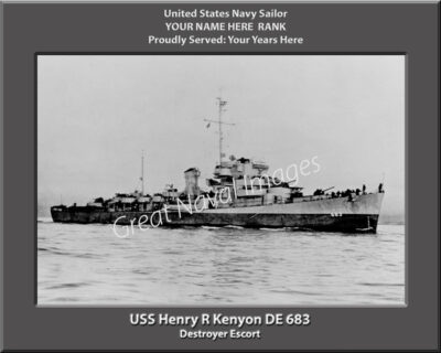 USS Henry R Kenyon DE 683 Personalized Navy Ship Photo