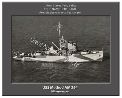 USS Method AM 264 Personalized Navy Ship Photo