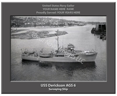 USS Derickson AGS 6 Personalized Navy Ship Photo