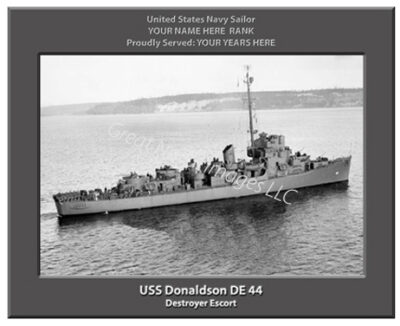USS Donaldson DE 44 Personalized Navy Ship Photo