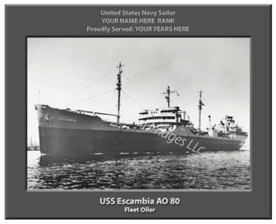 USS Escambia AO 80 Personalized Navy Ship Photo