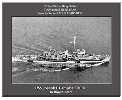 USS Joseph E Campbell DE 70 Personalized Navy Ship Photo