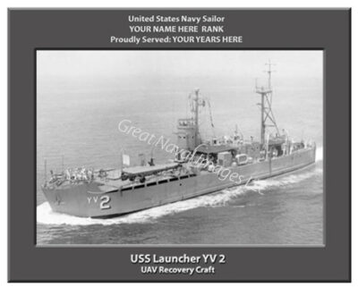 USS Launcher YV 2 Personalized Navy Ship Photo