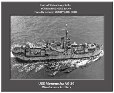 USS Menemsha AG 39 Personalized Navy Ship Photo