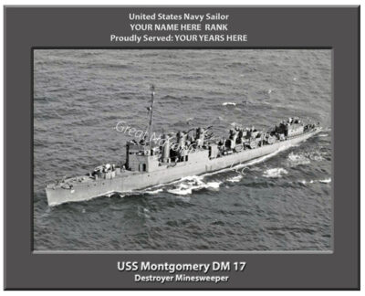 USS Montgomery DM 17 Personalized Navy Ship Photo