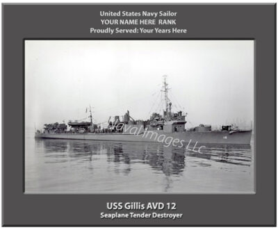 USS Gillis AVD 12 Personalized Navy Ship Photo
