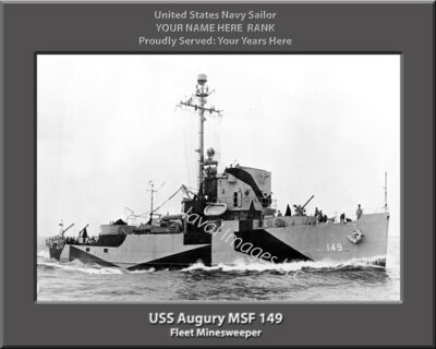 USS Augury MSF 149 Personalized Navy Ship Photo