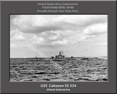 USS Cabezon SS 334 Personalized Navy Submarine Phoro