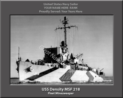 USS Density MSF 218 Personalized Navy Ship Photo