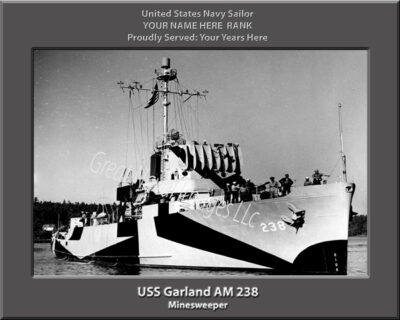 USS Garland AM 238 Personalized Navy Ship Photo