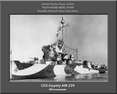 USS Gayety AM 239 Personalized Navy Ship Photo