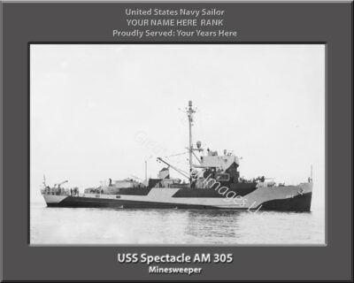 USS Spectacle AM 305 Personalized Navy Ship Photo