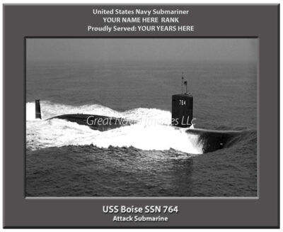 USS Boise SSN 764 Personalized Navy Submarine Photo