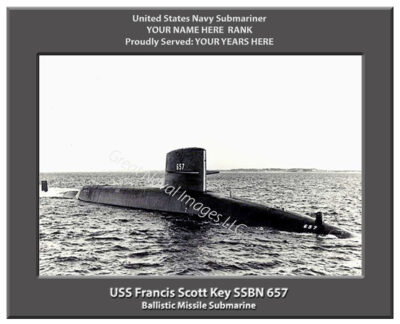 USS Francis Scott Key SSBN 657 Personalized Navy Submarine Photo