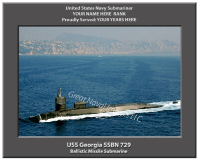USS Georgia SSBN 729 Personalized Navy Submarine Photo
