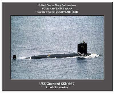 USS Gurnard SSN 662 Personalized Navy Submarine Photo
