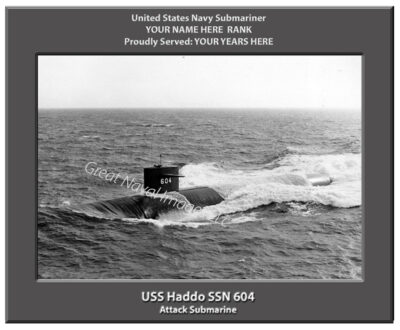 USS Haddo SSN 604 Personalized Navy Submarine Photo