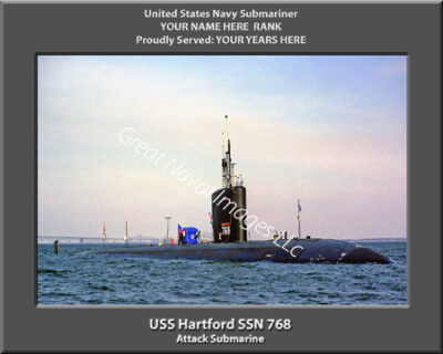 USS Hartford SSN 768 Personalized Navy Submarine