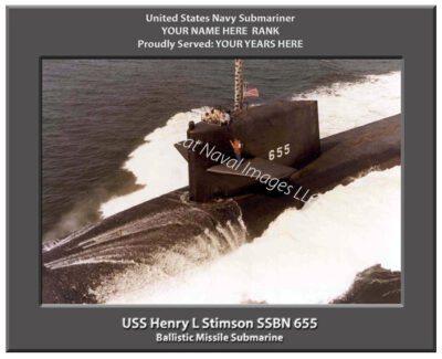 USS Henry L Stimson SSBN 655 Personalized Navy Submarine Photo