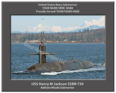 USS Henry M Jackson SSBN 730 Personalized Navy Submarine Photo