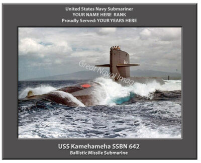 USS Kamehameha SSBN 642 Personalized Navy Submarine Photo