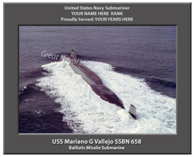 USS Mariano G Vallejo SSBN 658 Personalized Navy Submarine Photo