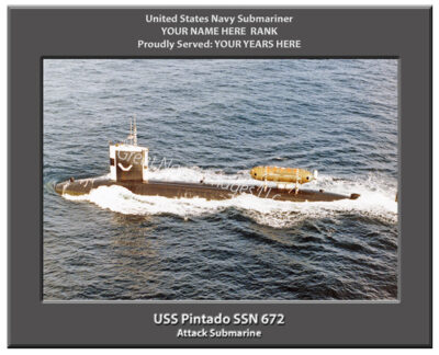 USS Pintado SSN 672 Personalized Navy Submarine Photo