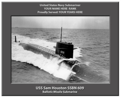 USS Sam Houston SSBN 609 Personalized Navy Submarine Photo
