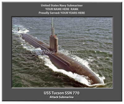 USS Tucson SSN 770 Personalized Navy Submarine Photo