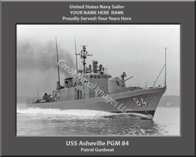 USS Asheville PGM 84 Personalized Navy Ship Photo