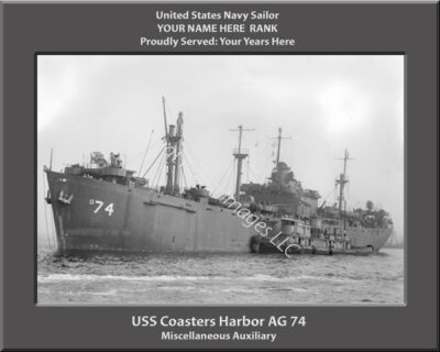 USS Coasters Harbor AG 74 Personalized Navy Ship Photo