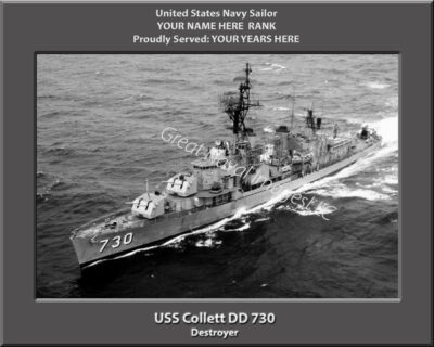 USS Collett DD 730 Personalized Navy Ship Photo