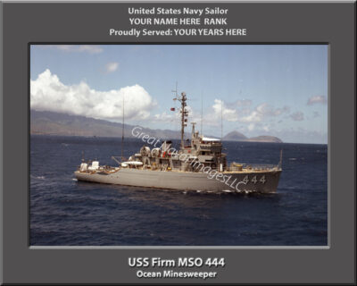 USS Firm MSO 444 Personalized Navy Ship Photo