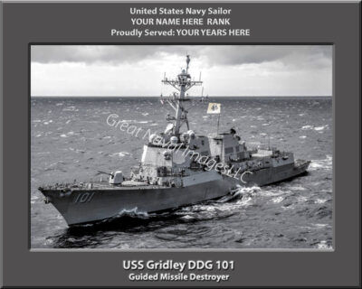 USS Gridley DDG 101 Personalized Navy Ship Photo