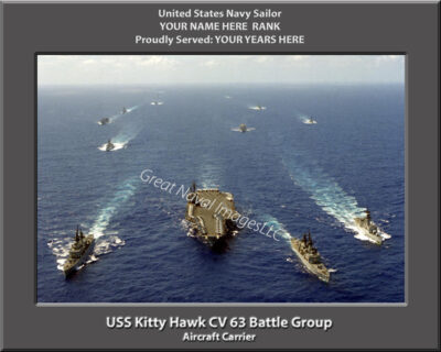 USS Kitty Hawk CV 63 Battle Group Personalized Navy Ship Photo