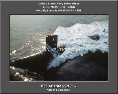 USS Atlanta SSN 712 Personalized Navy Submarine Photo