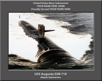USS Augusta SSN 710 Personalized Navy Submarine Photo