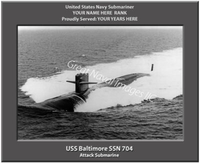 USS Baltimore SSN 704 Personalized Photo