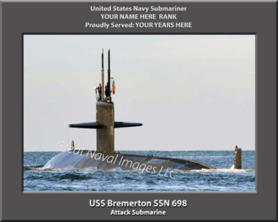 USS Bremerton SSN 698 Personalized Navy Submarine Photo