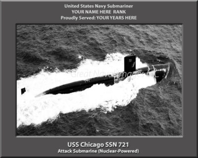 USS Chicago SSN 721 Personalized Navy Submarine Photo