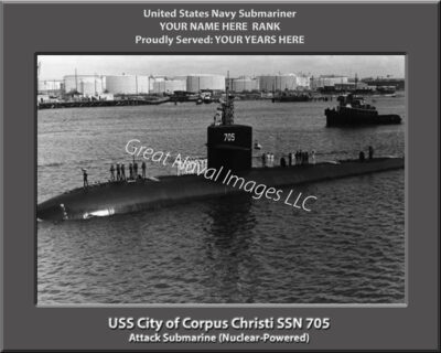 USS City of Corpus Christi SSN 705 Personalized Navy Submarine Photo