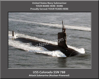 USS Colorado SSN 788 Personalized Navy Submarine Photo