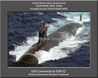 USS Connecticut SSN 22 Personalized Navy Submarine Photo