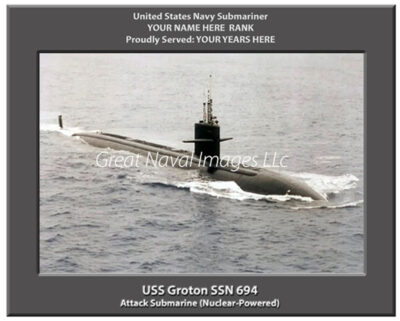 USS Groton SSN 694 Personalized Navy Submarine Photo