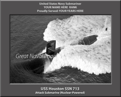 USS Houston SSN 713 Personalized Navy Submarine Photo