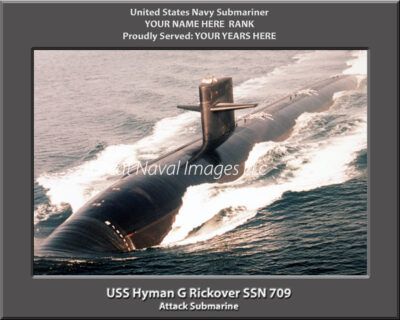 USS Hyman G Rickover SSN 709 Personalized Navy Submarine Photo